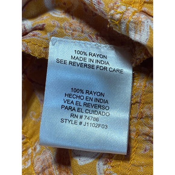 Patrons Of Peace Paisley Floral Print Mini Dress Womens Medium Boho Fit & Flare - Picture 7 of 8